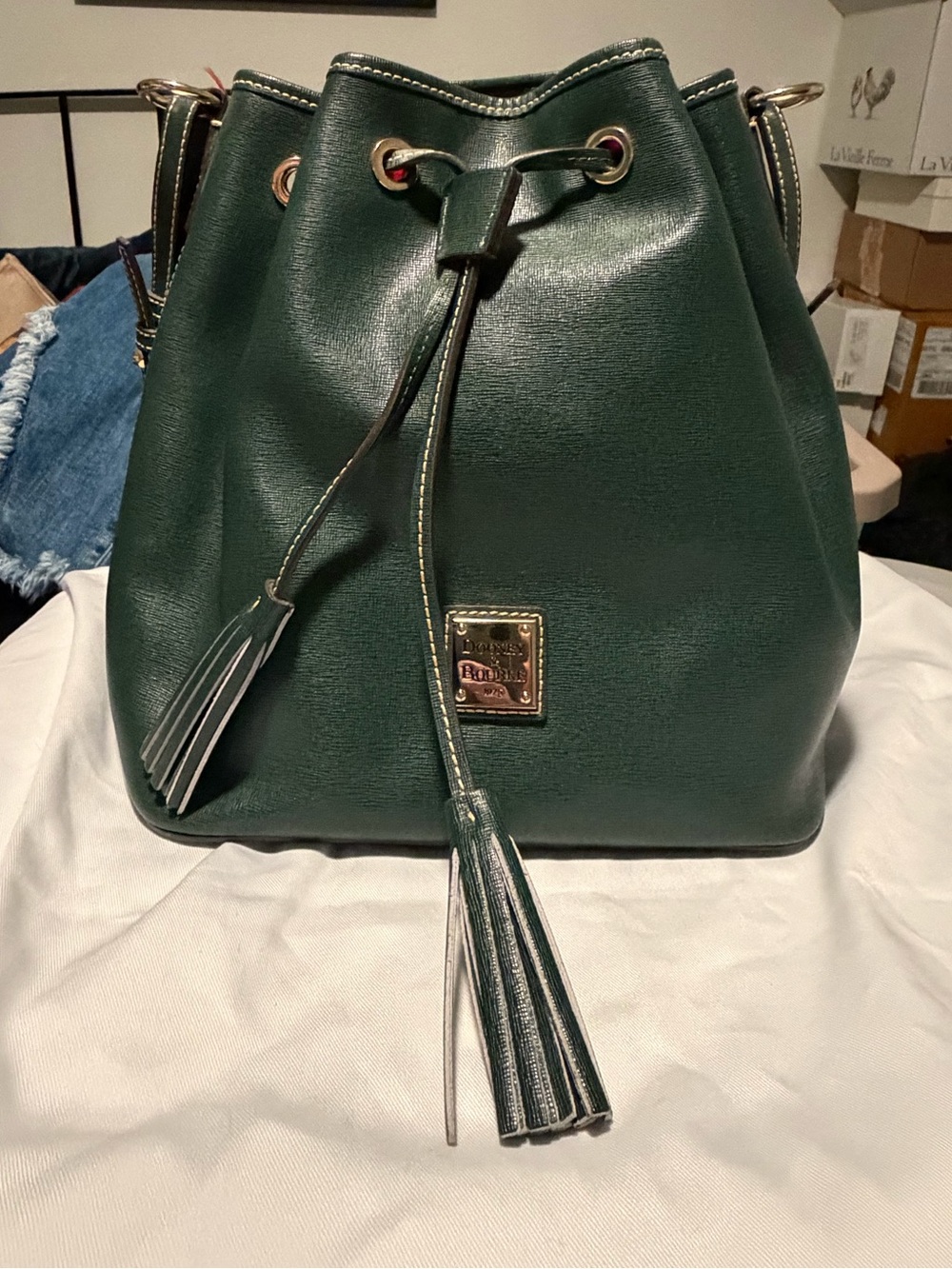 Dooney and Burke bucket bag green